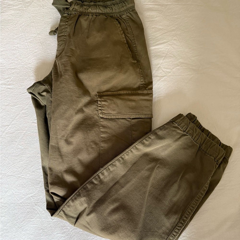 Sanctuary Green Cropped Ankle Pants Relaxed Fit